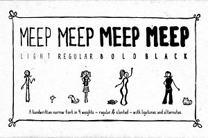 Meep Sisters - 8 Fonts