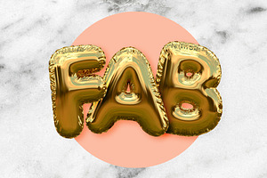 Gold Foil Balloon Alphabet