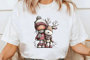 Winter Girl and Reindeer Clipart, an Illustration by Libby Wishes (Thumbnail 6 of 9)