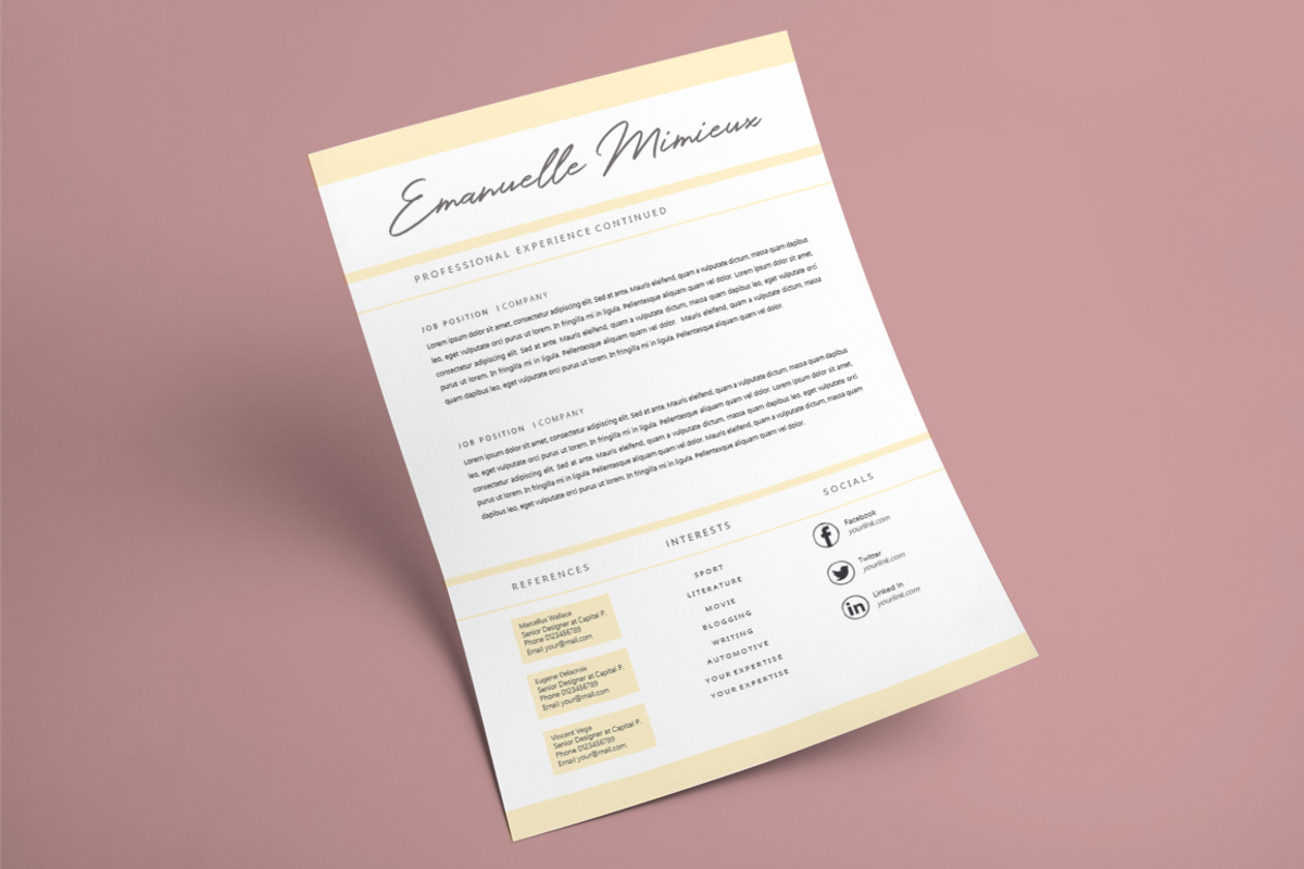 Elegant MS Word Resume Template, a Resume Template by Rustype (Photo 5 of 6)