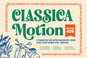 Classica Motion Retro Swash Serif, a Serif Font by timelesstype.co (Thumbnail 1 of 15)