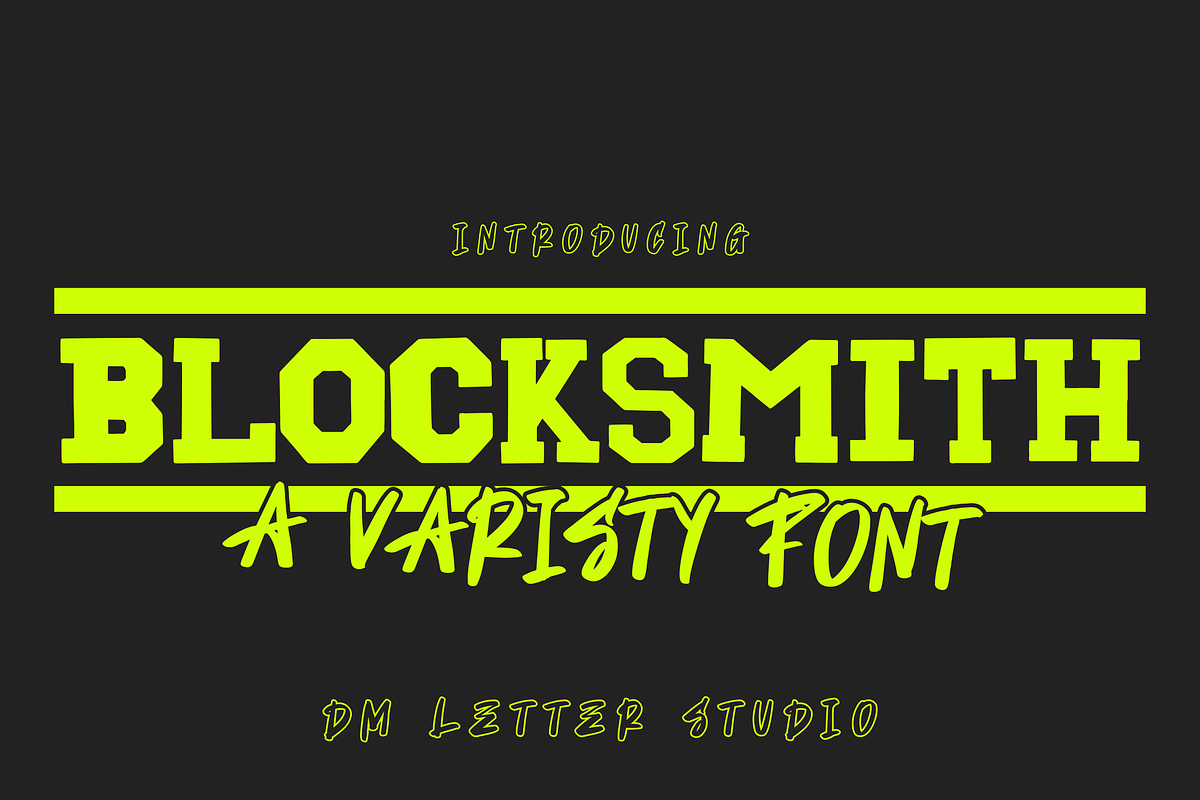 Blocksmith, a Serif Font by Dm Studio (Photo 1 of 10)