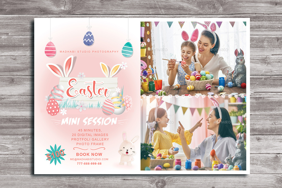 Easter Mini Sessions Template, an Invitation Template by Madhabi Studio (Photo 1 of 3)