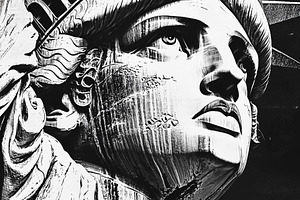 Black and white grunge portrait, a Wallpaper Photo by MistyDay