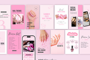 Nails Pink Social Feed Template