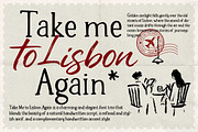 Take Me to Lisbon Again | Trio Font, a Script Font by Metasena Typefoundry (Thumbnail 1 of 9)