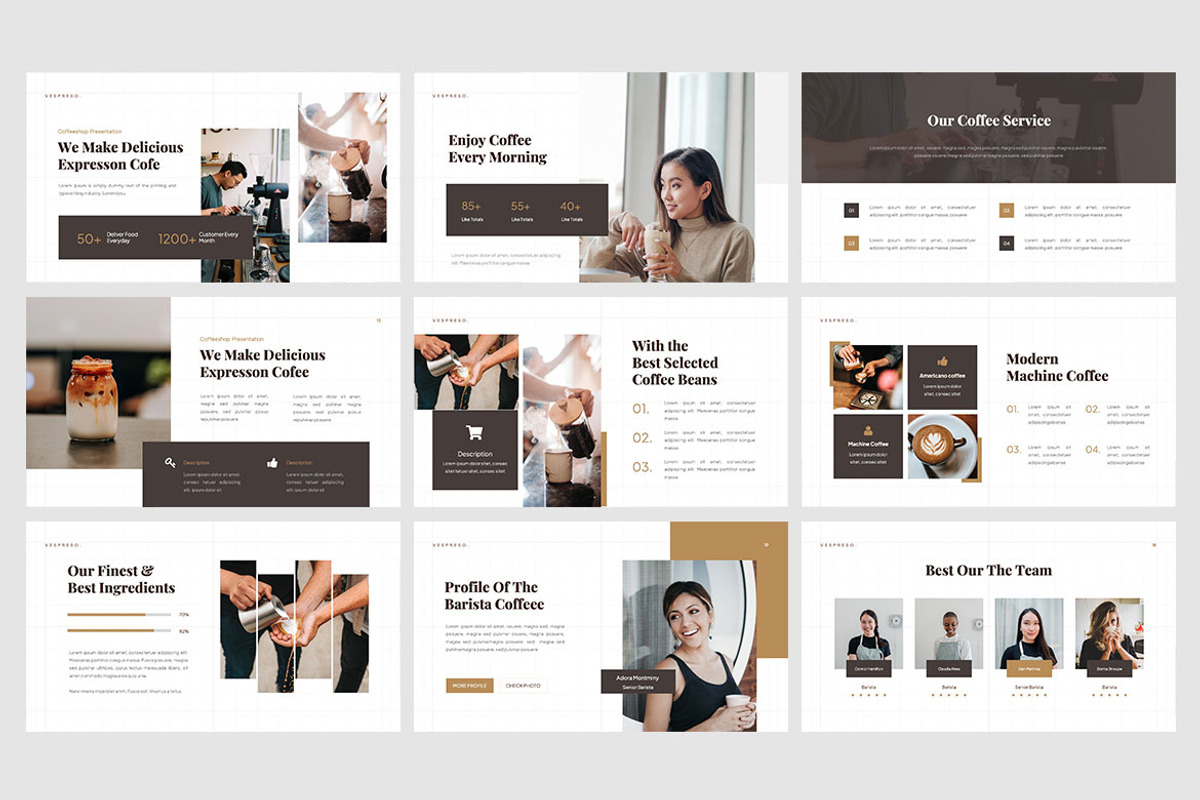 Vespresso Coffee Shop - Presentation, a Presentation Template by Haidezign (Photo 2 of 3)