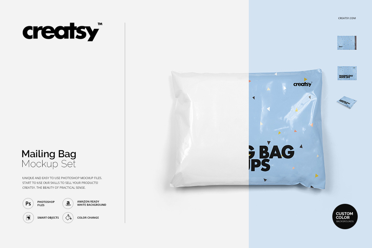 Mailing Bag Mockup Set, a Packaging Mockup by creatsy4 (Photo 1 of 9)