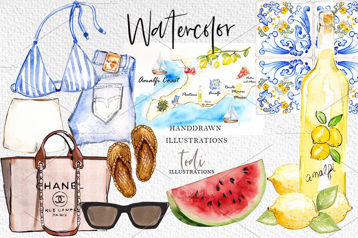 Weekend in Amalfi Coast, a Seasonal Illustration by todidesign (Photo 3 of 6)