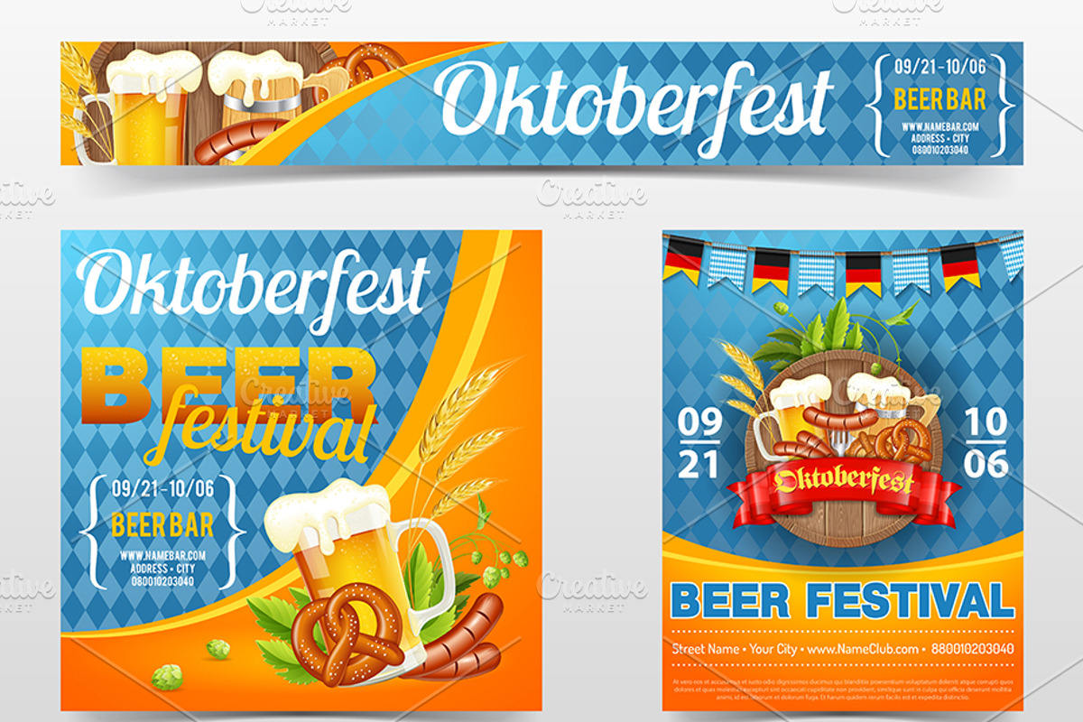Oktoberfest Beer Festival Party Post, a Food Illustration by TAlex (Photo 3 of 6)