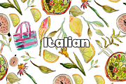 ITALIAN SEASIDE Graphics, a Decorative Illustration by Chantelle T Illustrations (Thumbnail 1 of 11)