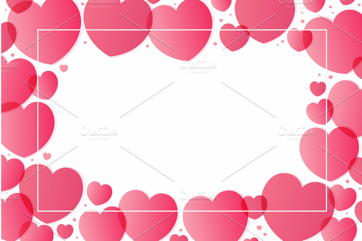 Red, pink hearts Valentines day, an Illustration by sceptical cactus