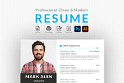 Professional Resume/CV Template, a Resume Template by designSultan (Thumbnail 1 of 3)