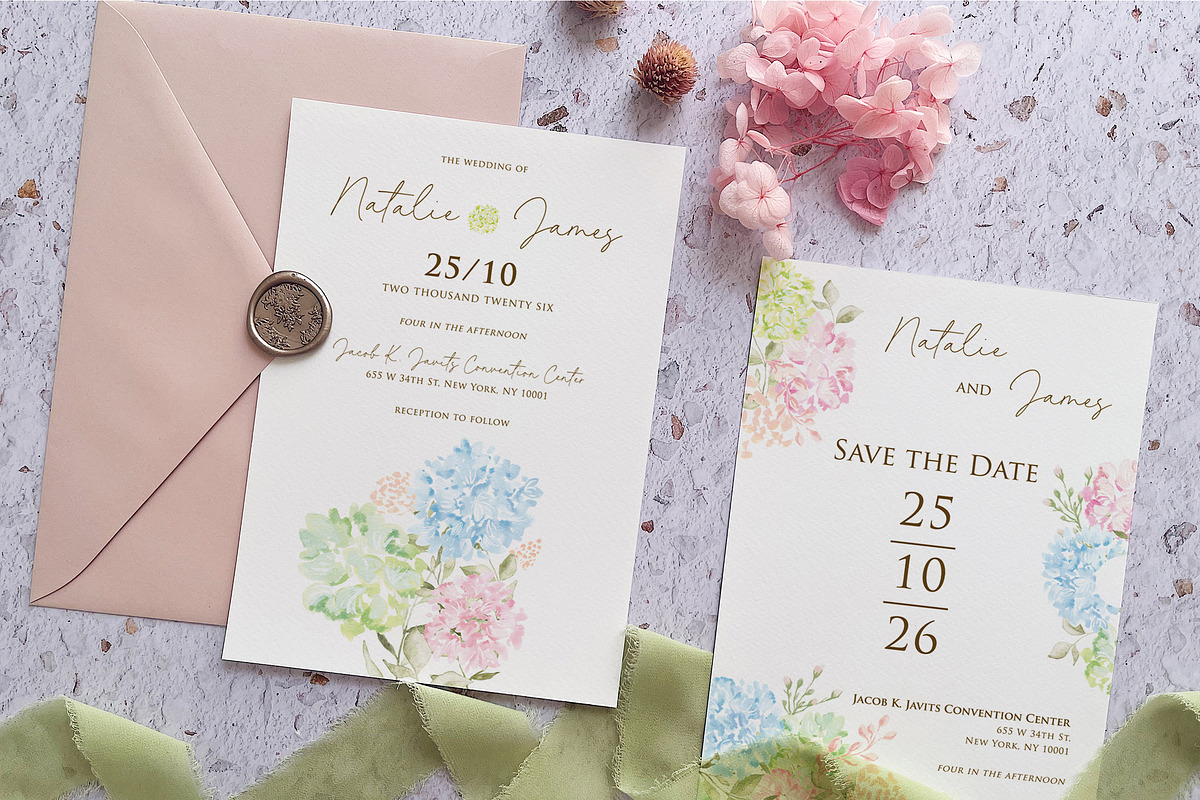 Elegant Hydrangea Wedding Suite preview 2
