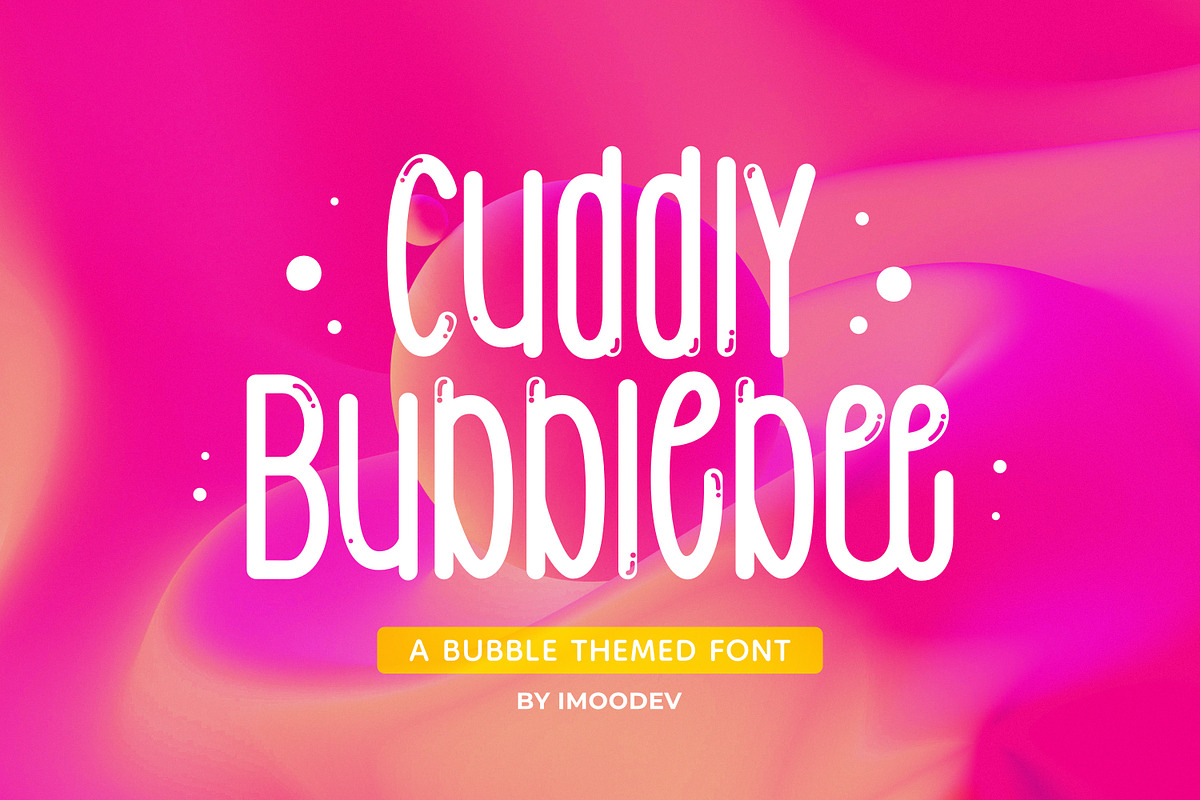 Cuddly Bubblebee - Playful Typeface, a Sans Serif Font by Imoodev (Photo 1 of 4)