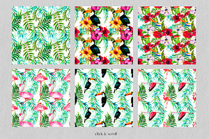 Seamless Floral Patterns Bundle