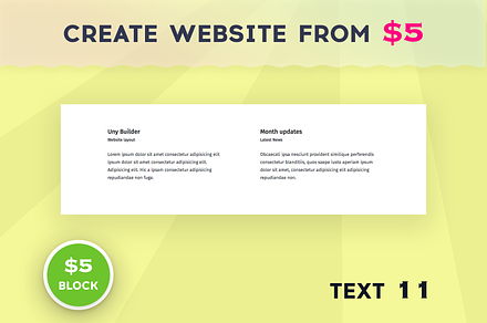 Uny Builder Blocks - Text 11, a Bootstrap Template by emagweb