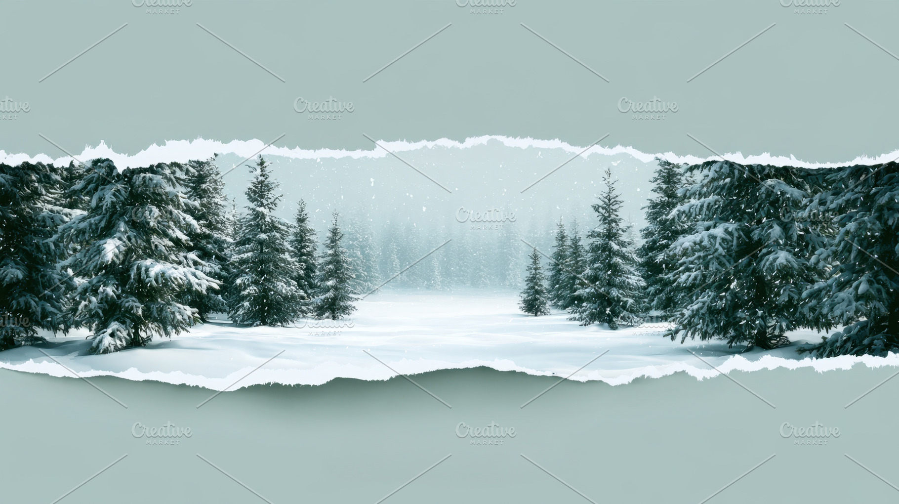 Winter landscape with snow and trees, a Photo by Beautiful things