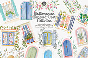 Mediterranean window and door clipar, a Decorative Illustration by Patishop Art (Thumbnail 1 of 10)