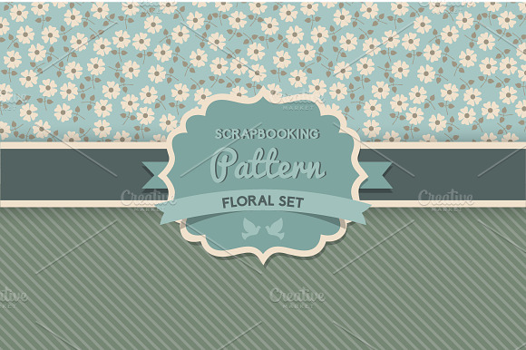 Daisy and stripes pattern preview 4