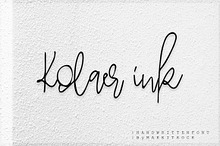 Kolaer Ink | Handwritten Font Sale