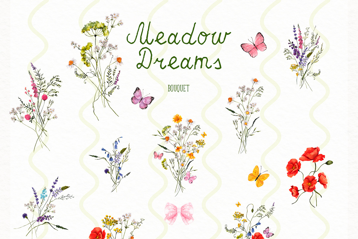 Meadow Dreams. Watercolor art, an Object Graphic by ma_i_vi (Photo 6 of 9)