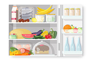 Fridge with food and empty, a Food Illustration by Good Studio (Thumbnail 4 of 5)