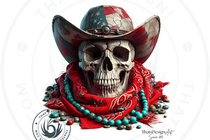 Western Skulls Clipart Set