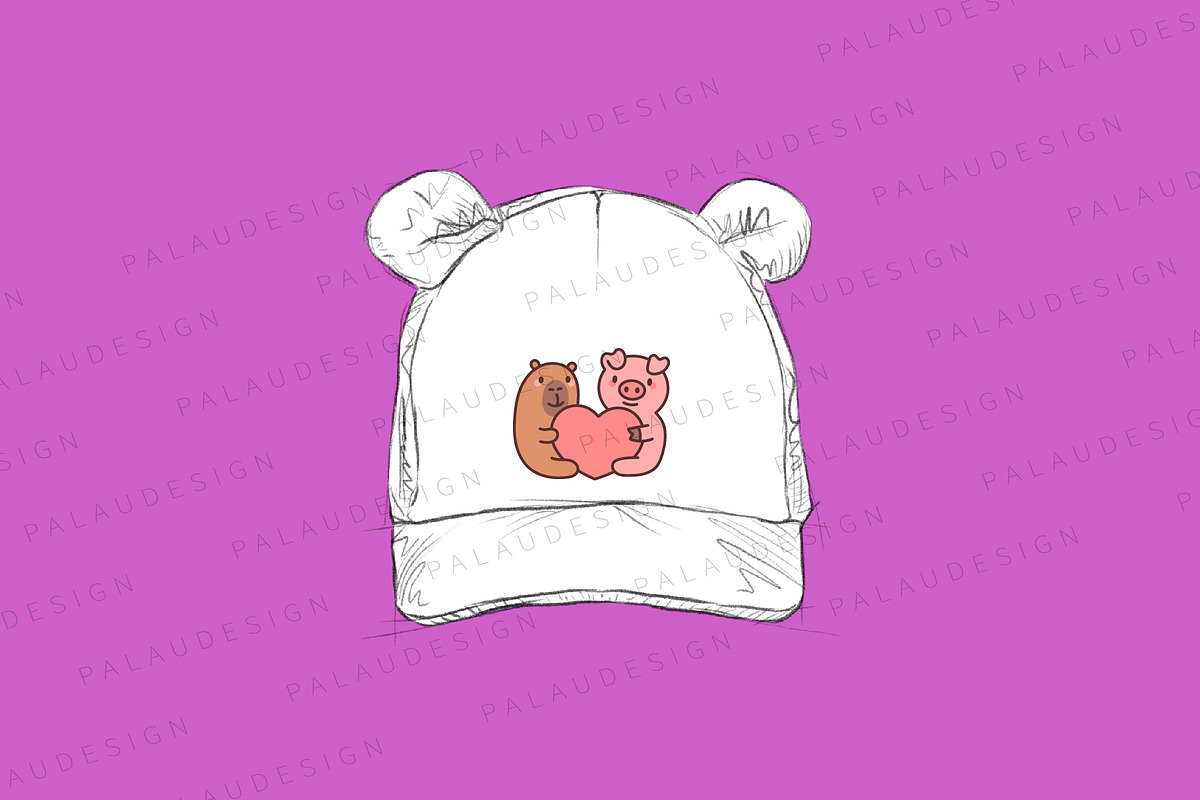 Cute Capybara with Good Friends, an Animal Illustration by Palau (Photo 5 of 12)