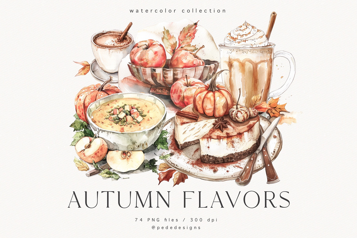 Autumn Flavors, a Food Illustration by PeDe Designs (Photo 1 of 8)