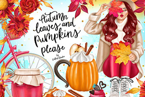 Fall Clipart, Autumn fashion