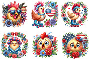 Crazy Chicken Sublimation Clipart, an Illustration by DreamArtGraphic (Thumbnail 4 of 4)