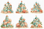 Whimsical Summer Sandcastle Clipart, an Illustration by Craft Nest (Thumbnail 4 of 12)