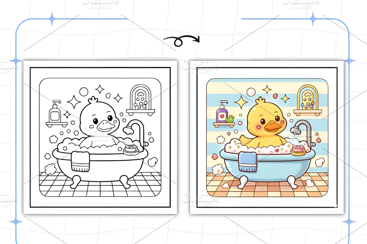 Cozy Routine Coloring Pages for Kids, a Decorative Illustration by Ink Gallery (Photo 3 of 9)