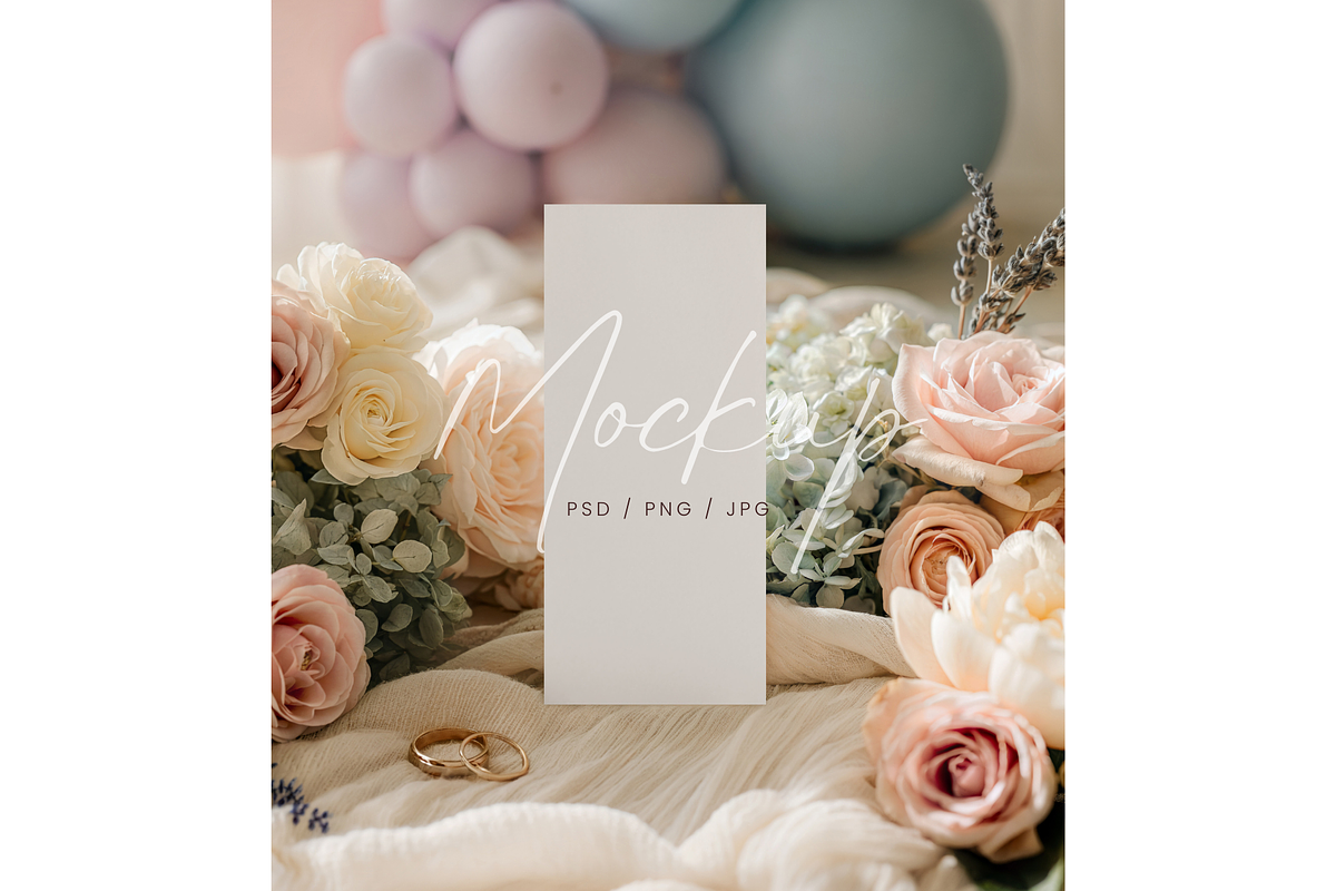 Tall Vertical Menu Mockup, a Product Mockup by TatiMockup (Photo 1 of 3)