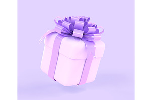 Gift Box 3d Present In White