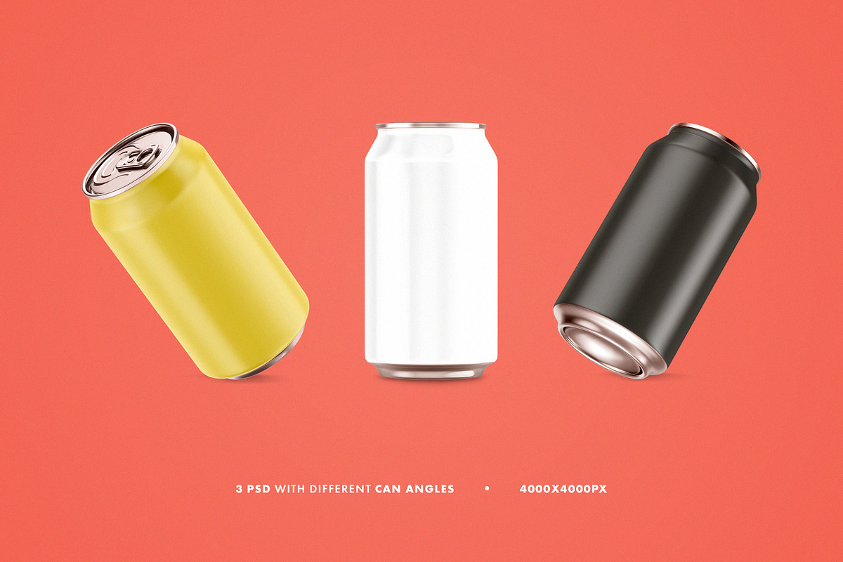 Drink Can Mockups, a Packaging Mockup by pixelbuddha.net (Photo 3 of 6)