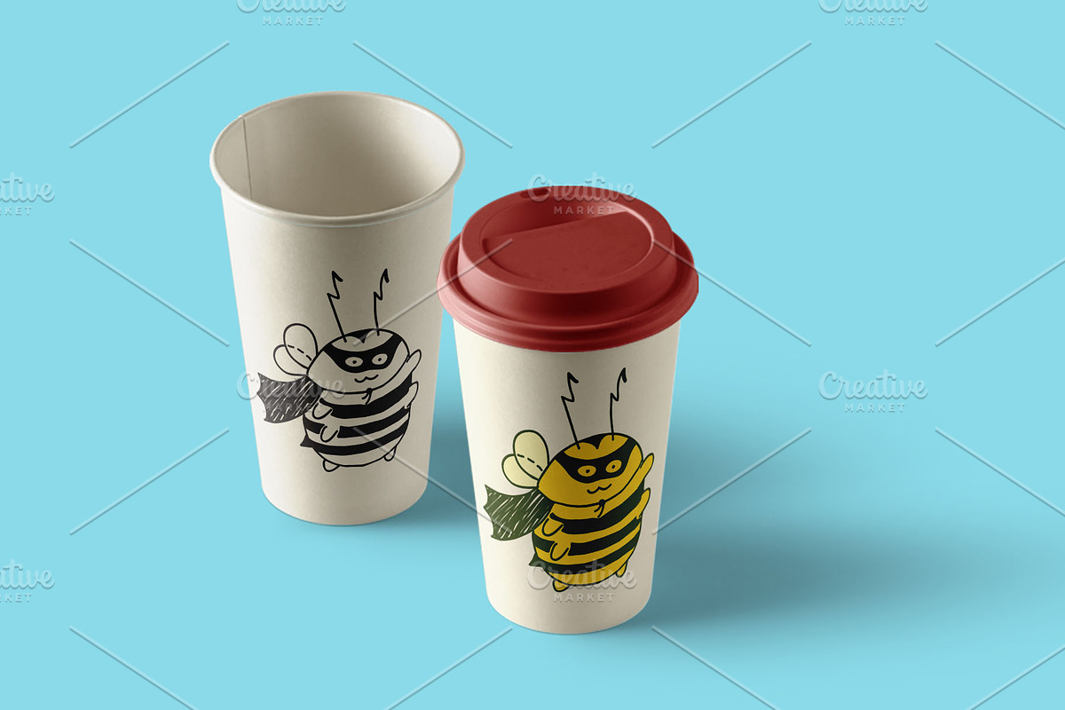 Cartoon bumblebees characters, an Illustration by Red_cat (Photo 5 of 10)