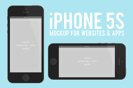 iPhone 5s Flat Mockup Device