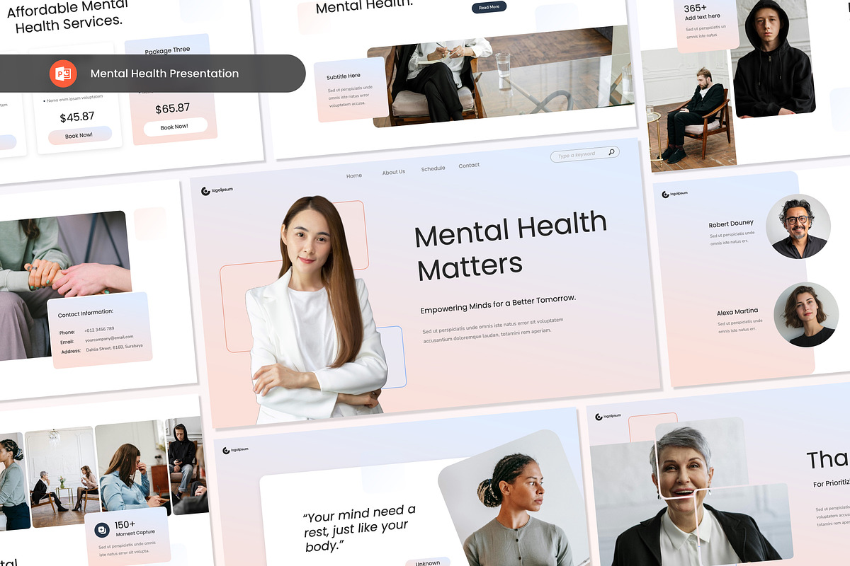 Mental Health Presentation PPT, a Presentation Template by Antstheme (Photo 1 of 2)
