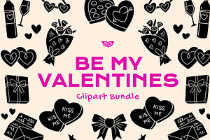 Be My Valentines Clipart Bundle, a Seasonal Illustration by ClayStudio