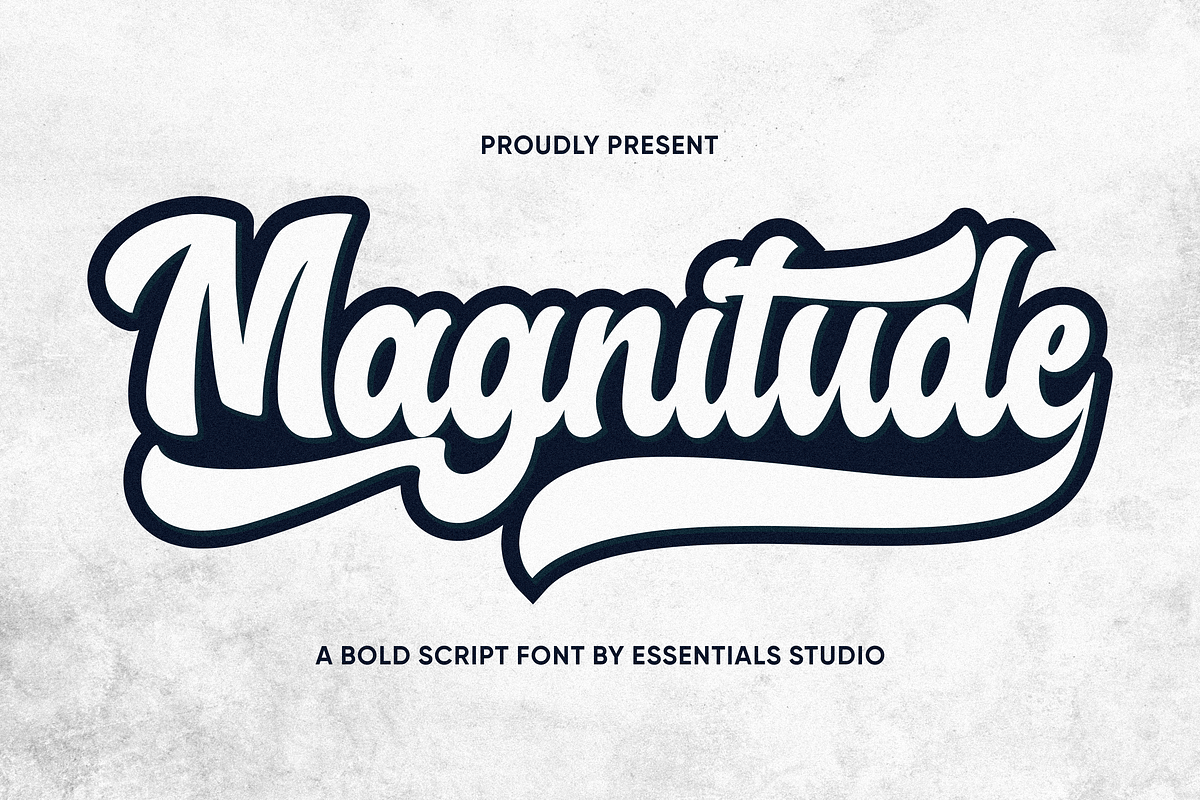 Magnitude - Bold Script Font, a Handwritten Font by Essentials Studio (Photo 1 of 6)