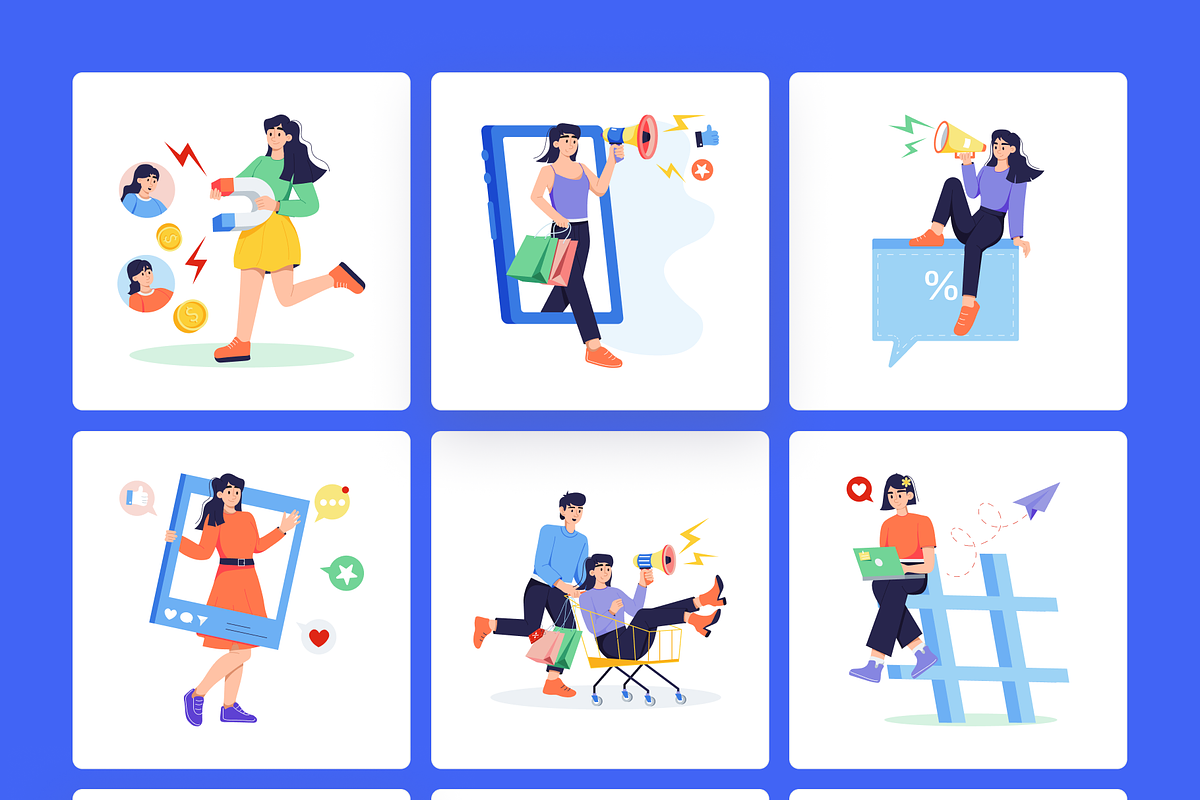 Animated Sale and Marketing, a Person Illustration by Prosymbols (Photo 8 of 11)