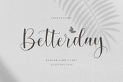 Betterday Script, a Script Font by Fargun Studio (Thumbnail 1 of 8)