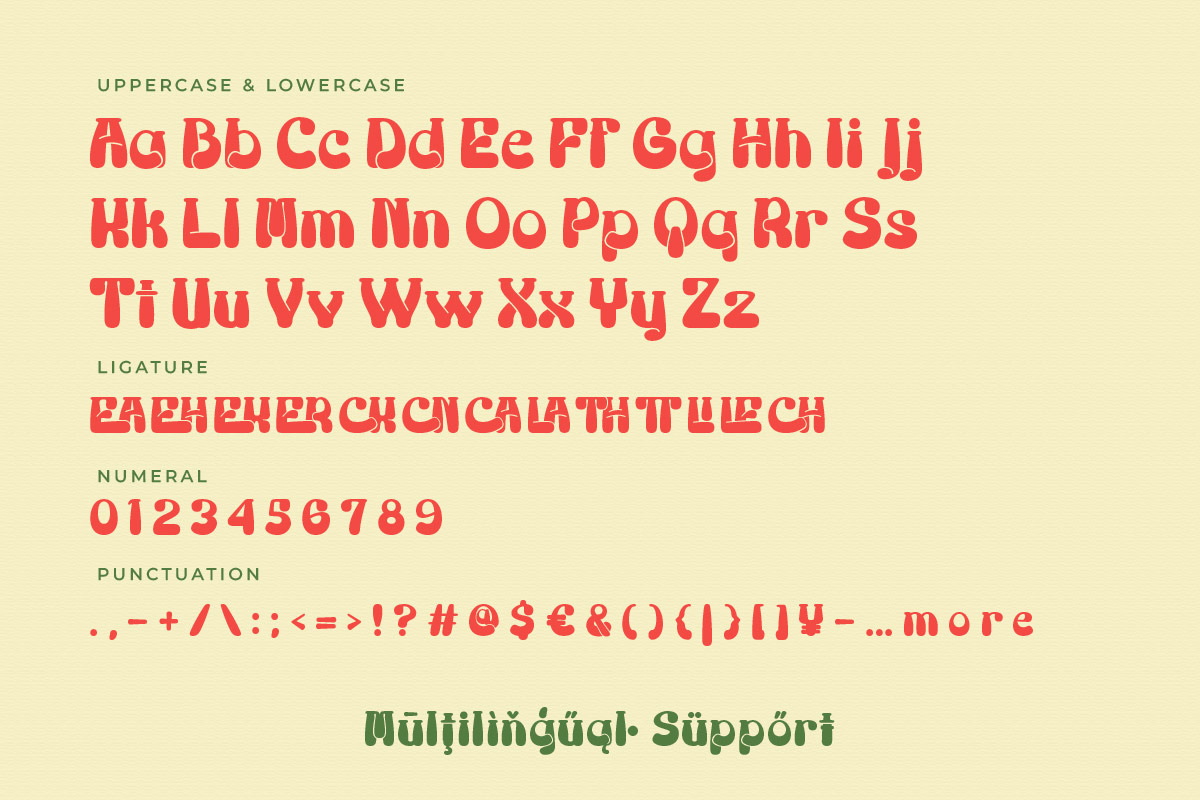 Cailane - Retro Groovy Display Font, a Sans Serif Font by twinstd (Photo 7 of 8)