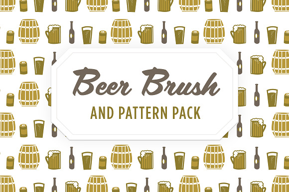 Beer Vector Brush, Pattern & Icons preview 3