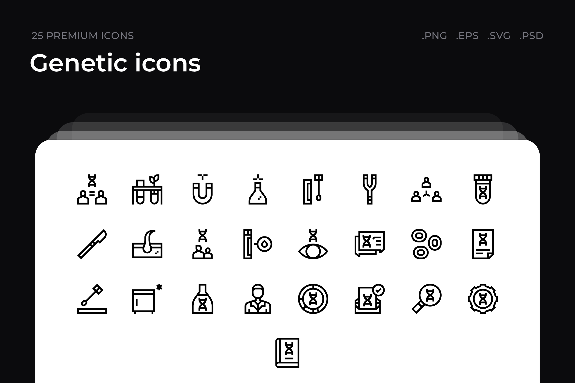Genetic icons, an Outline Icon by Wencory