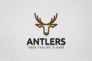 Strong Antlers Deer Roe Animal Logo, a Branding & Logo Template by jongcreative