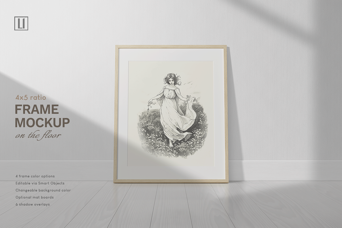 4x5 Frame Mockup Portrait, a Household Mockup by Lelu Art Design (Photo 1 of 11)