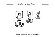 Industrial Crane Hook Icons, an Outline Icon by Designfour (Thumbnail 7 of 7)